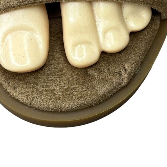 Koolaburra Raychel Brown Perforated Suede Block Heel Slip on Mule Womens Size 9M - Picture 3 of 12